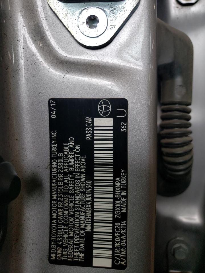 NMTKHMBX4JR014340 2018 Toyota C-Hr Xle