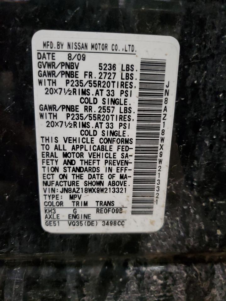 JN8AZ18WX9W213321 2009 Nissan Murano S