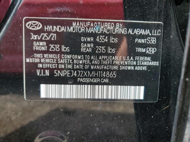 2021 Hyundai Sonata Sel Plus VIN: 5NPEJ4J2XMH114865 Lot: 59417944