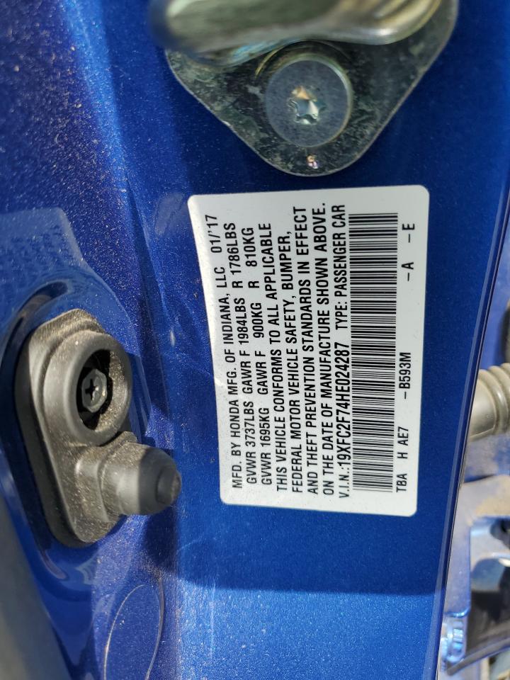 19XFC2F74HE024287 2017 Honda Civic Ex 19XFC2F74HE024287 2017 Honda Civic Ex