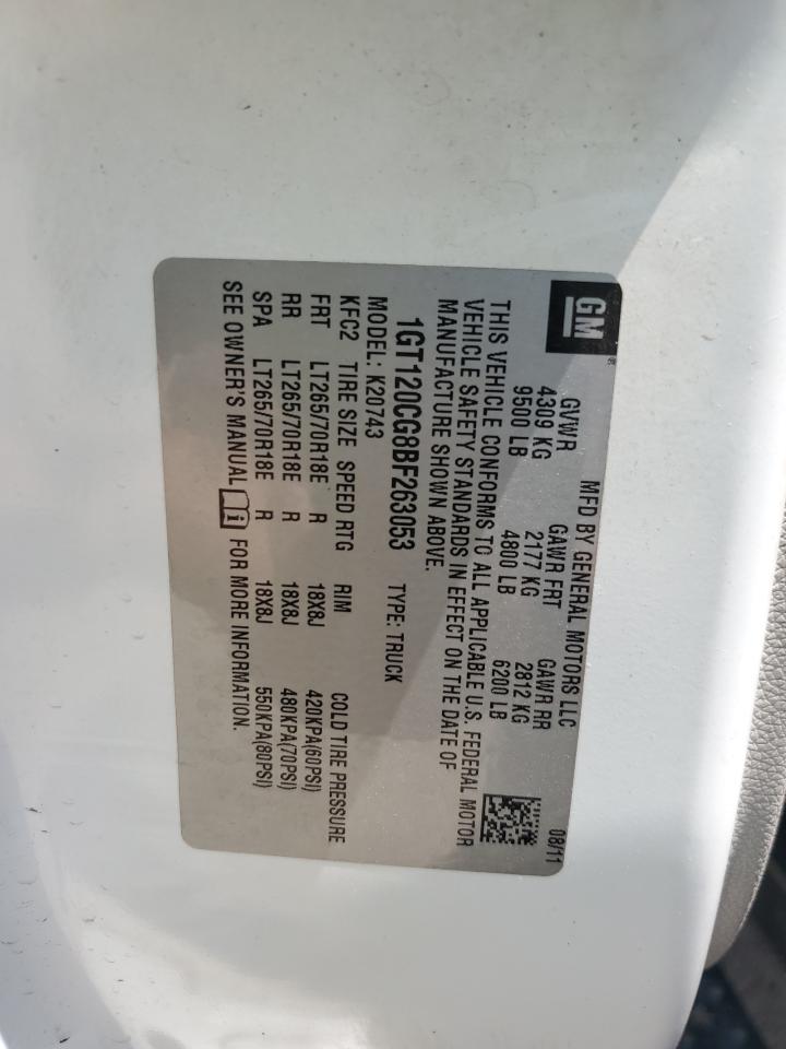 1GT120CG8BF263053 2011 GMC Sierra K2500 Sle