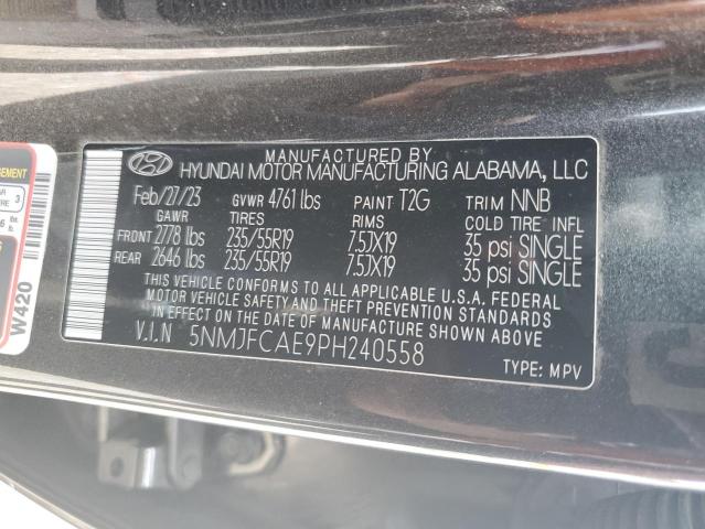 5NMJFCAE9PH240558 Hyundai Tucson SEL 13