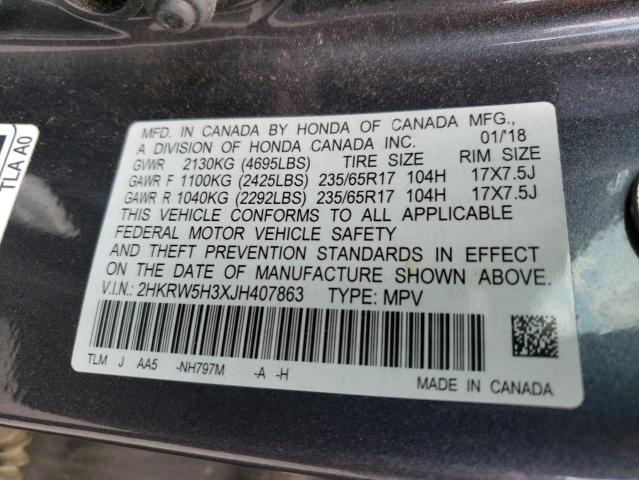 2HKRW5H3XJH407863 2018 Honda Cr-V Lx