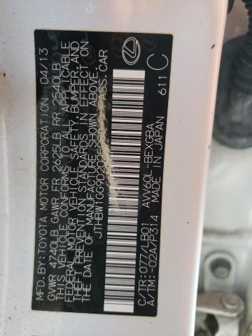 2013 Lexus Es 300H VIN: JTHBW1GG9D2025908 Lot: 59395614