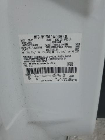 2013 Ford F150 VIN: 1FTMF1CM4DKE41323 Lot: 57896854