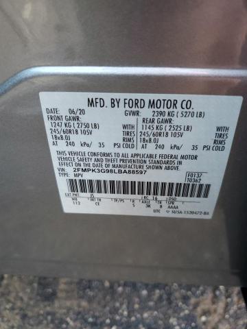 2020 Ford Edge Se VIN: 2FMPK3G98LBA88597 Lot: 57880624