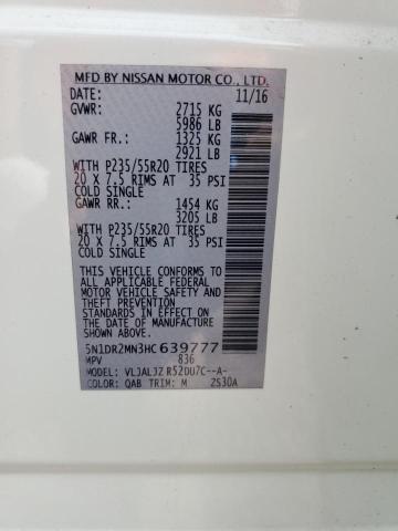 2017 NISSAN PATHFINDER - 5N1DR2MN3HC639777