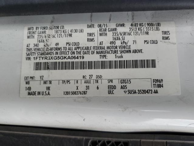 2016 FORD TRANSIT T- - 1FTYR3XG5GKA06419