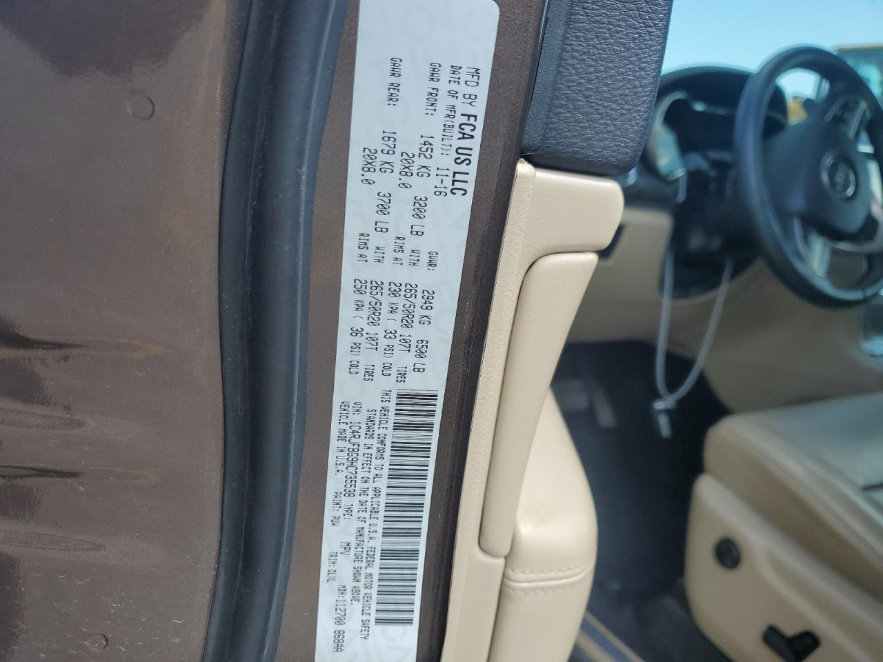 1C4RJFBG9HC735538 2017 Jeep Grand Cherokee Limited