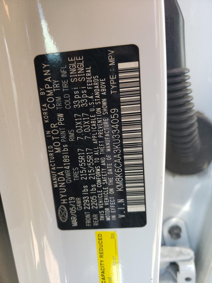 KM8K6CAA3KU334059 2019 Hyundai Kona Sel