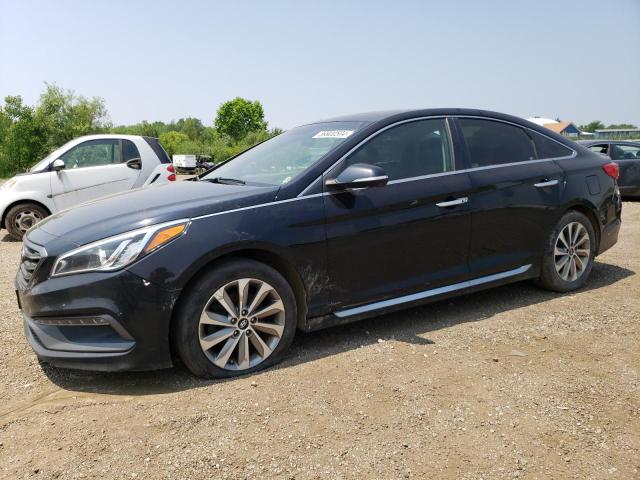 HYUNDAI SONATA SPO 2017 black sedan 4d gas 5NPE34AF2HH504667 photo #1