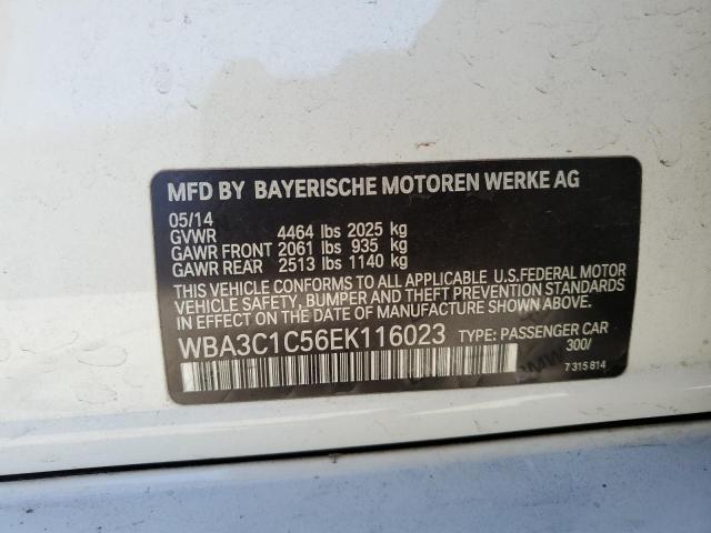 2014 BMW 328 I Sulev VIN: WBA3C1C56EK116023 Lot: 57461344