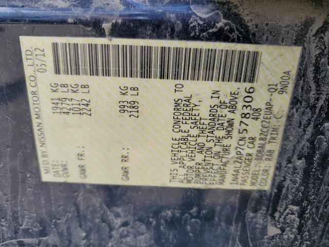 1N4AL2AP7CN578306 2012 Nissan Altima Base