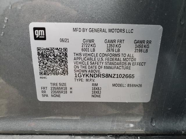 2022 Cadillac Xt5 Premium Luxury VIN: 1GYKNDRS8NZ102665 Lot: 59377434