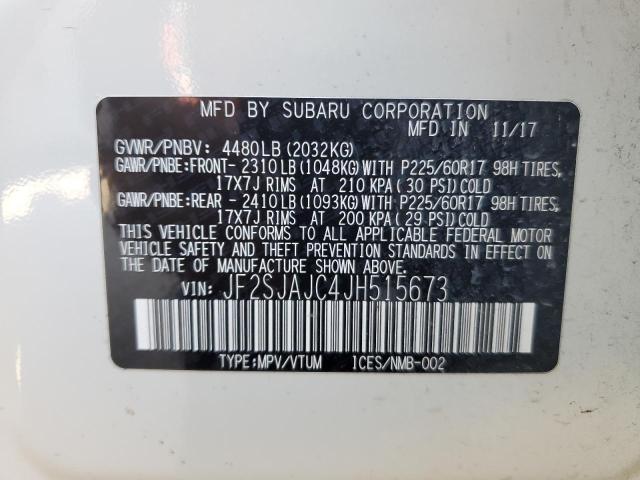 2018 SUBARU FORESTER 2 - JF2SJAJC4JH515673