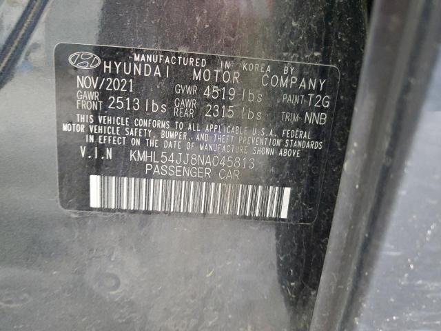 2022 Hyundai Sonata Hybrid VIN: KMHL54JJ8NA045813 Lot: 60881054