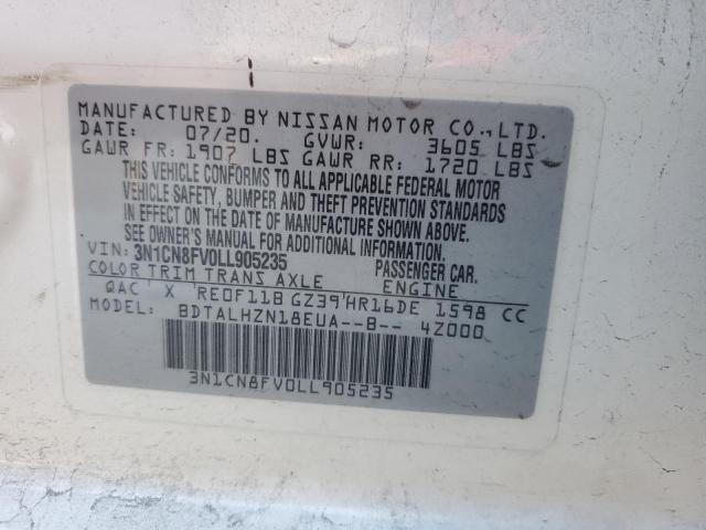 2020 NISSAN VERSA SR - 3N1CN8FV0LL905235
