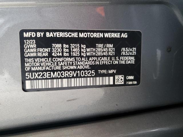 2024 BMW X7 xDrive40I VIN: 5UX23EM03R9V10325 Lot: 60473794