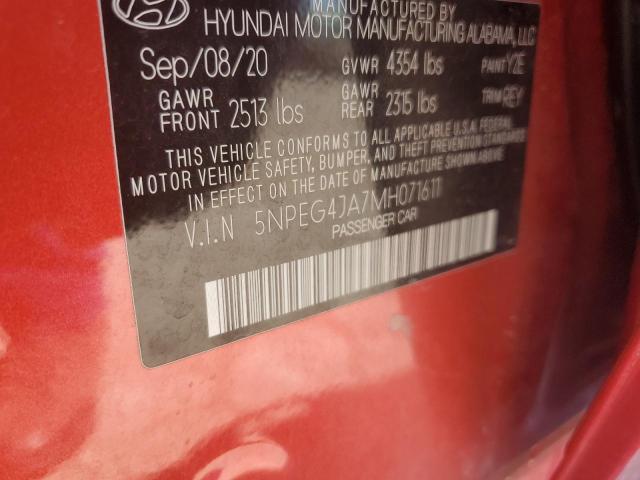 2021 HYUNDAI SONATA SE - 5NPEG4JA7MH071611