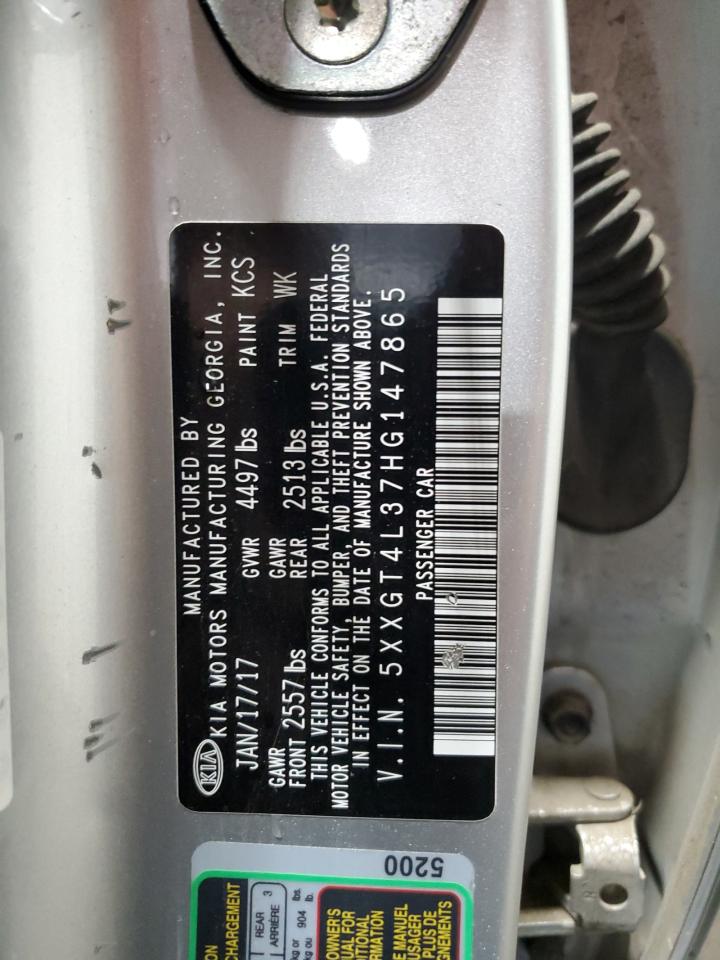 5XXGT4L37HG147865 2017 Kia Optima Lx