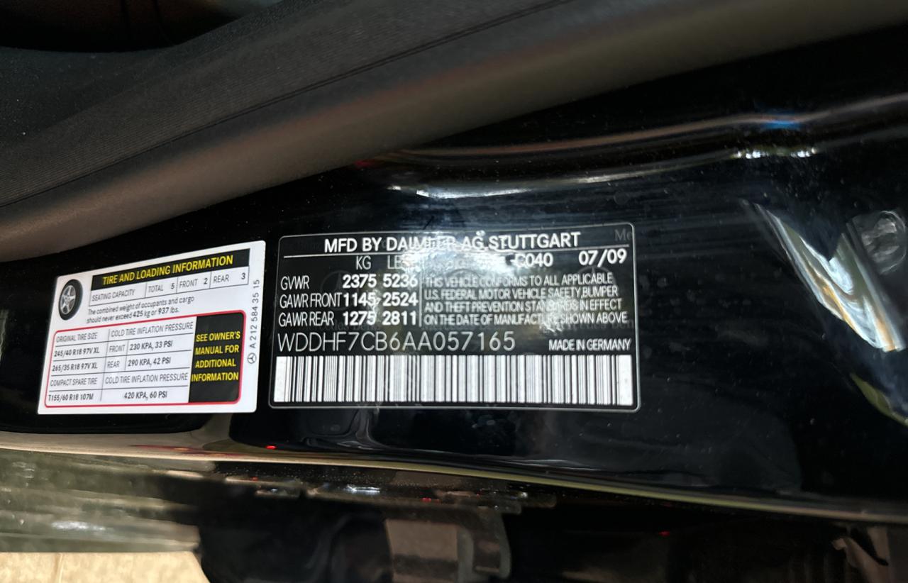 WDDHF7CB6AA057165 2010 Mercedes-Benz E 550