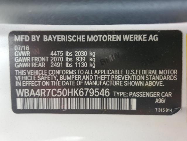 VIN WBA4R7C50HK679546 2017 BMW 4 Series, 430I no.12