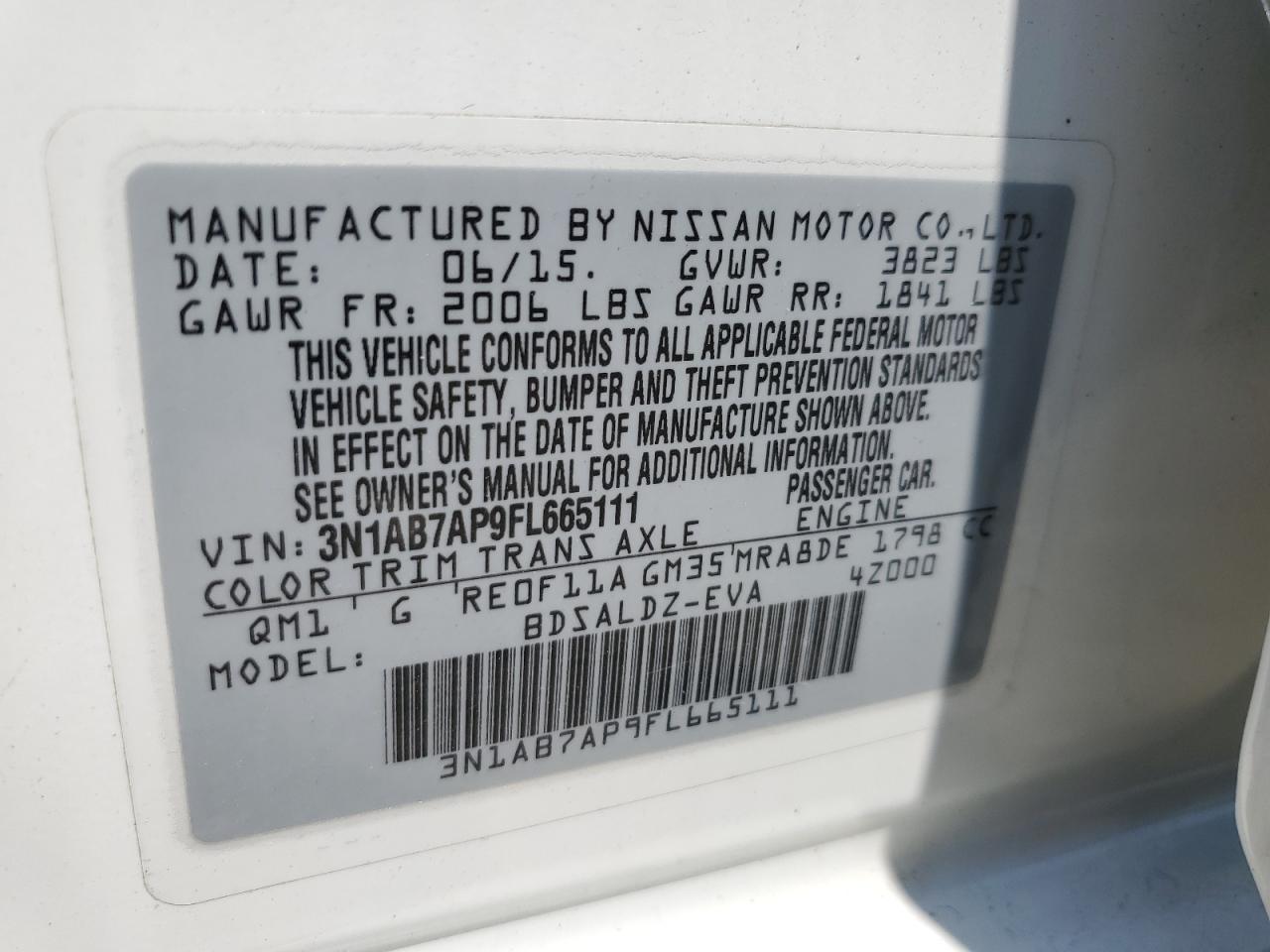 3N1AB7AP9FL665111 2015 Nissan Sentra S