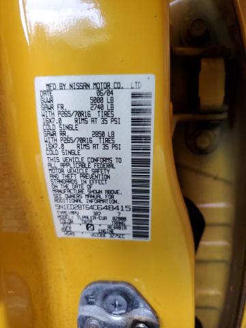 2004 Nissan Xterra Xe VIN: 5N1ED28T64C648415 Lot: 59512094