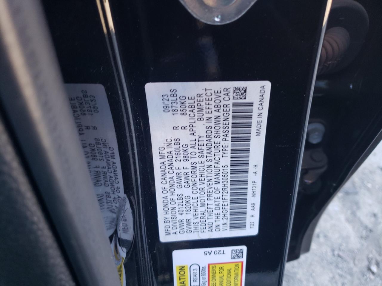 2HGFE1F72RH305015 2024 Honda Civic Ex 2HGFE1F72RH305015 2024 Honda Civic Ex