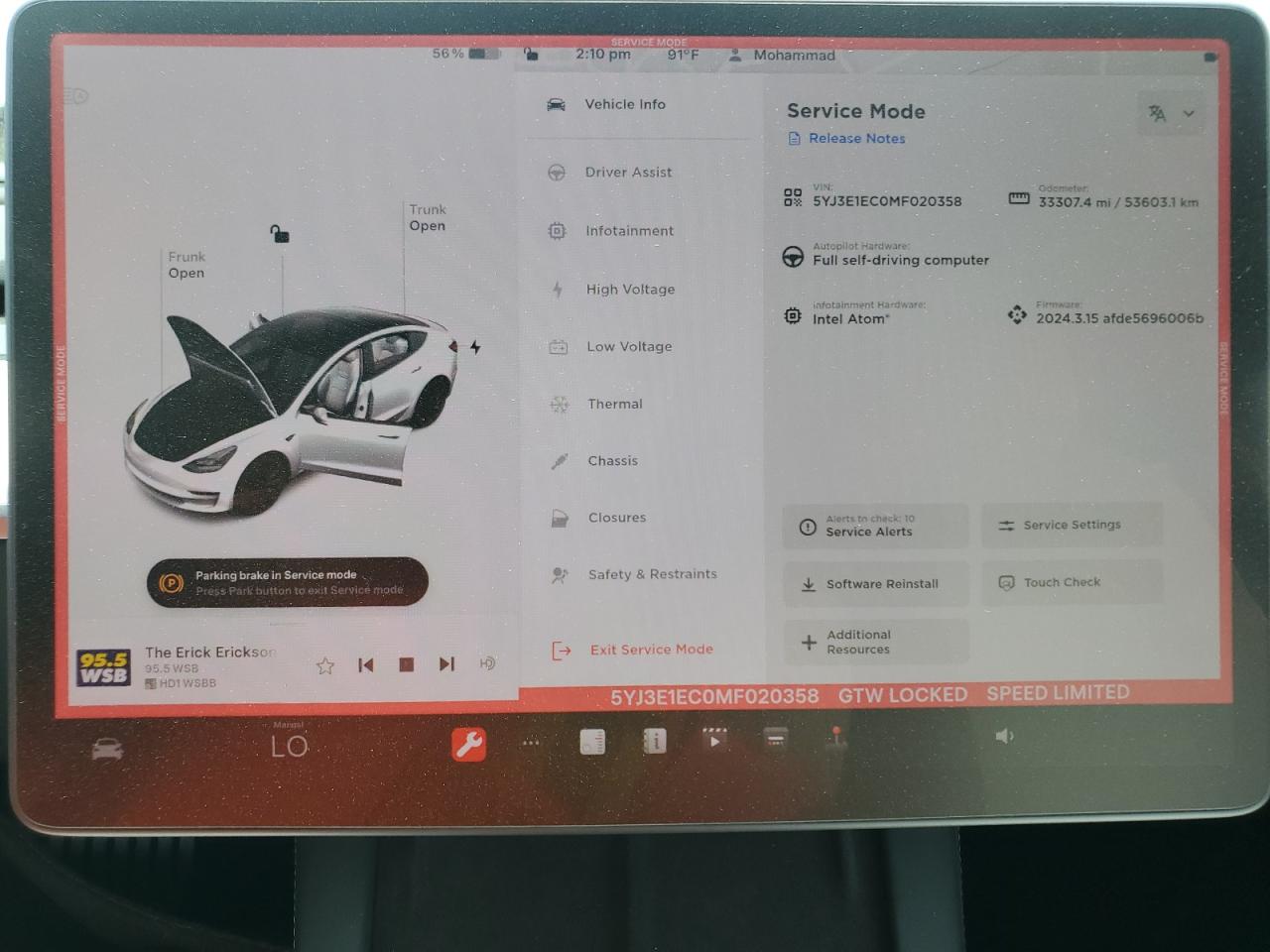 2021 Tesla Model 3 vin: 5YJ3E1EC0MF020358