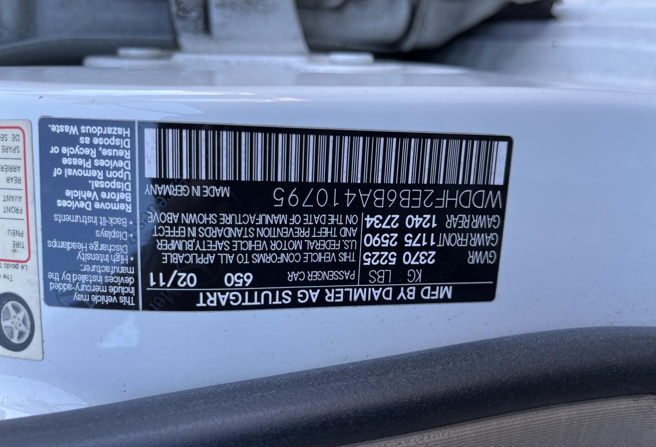 WDDHF2EB6BA410795 2011 Mercedes-Benz E 350 Bluetec