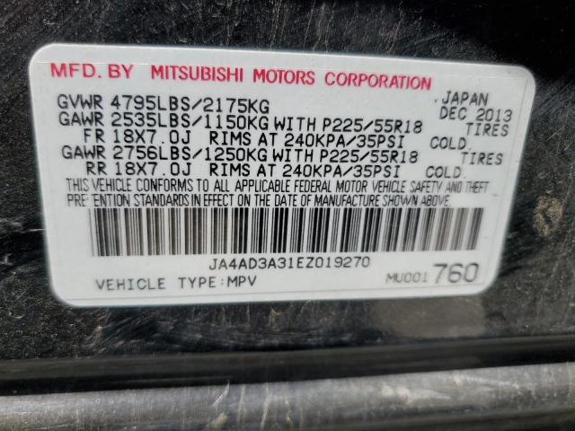 2014 Mitsubishi Outlander Se VIN: JA4AD3A31EZ019270 Lot: 55117154