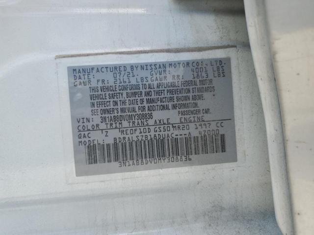 2021 Nissan Sentra Sr VIN: 3N1AB8DV0MY308836 Lot: 57007954