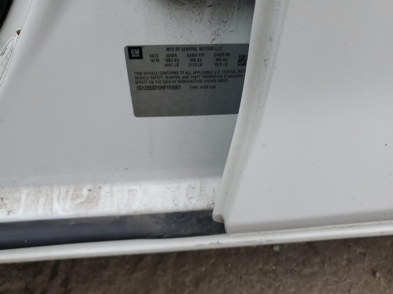 1G1ZE5ST5HF159997 2017 Chevrolet Malibu Lt