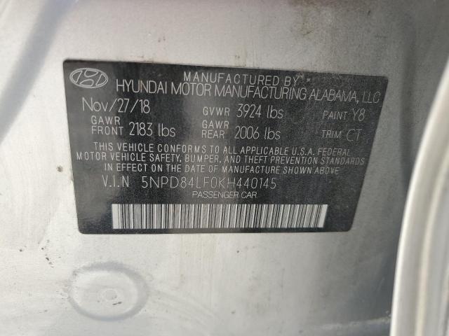 2019 Hyundai Elantra Sel VIN: 5NPD84LF0KH440145 Lot: 58103804