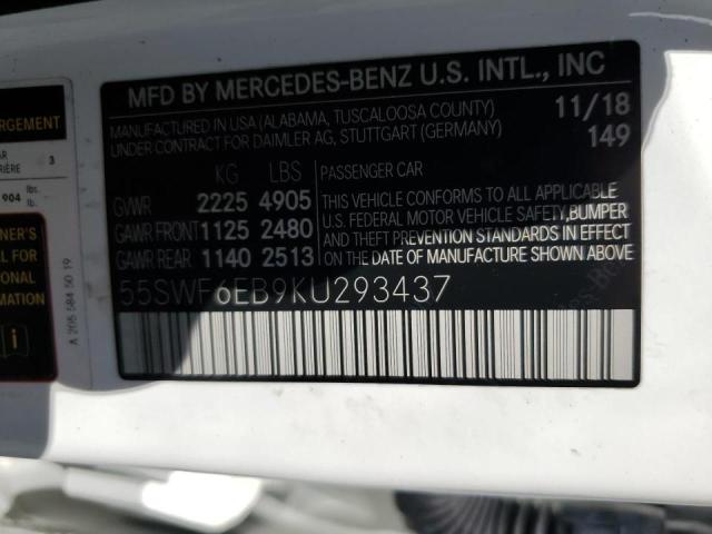 VIN 55SWF6EB9KU293437 2019 Mercedes-Benz C-Class, 4... no.12