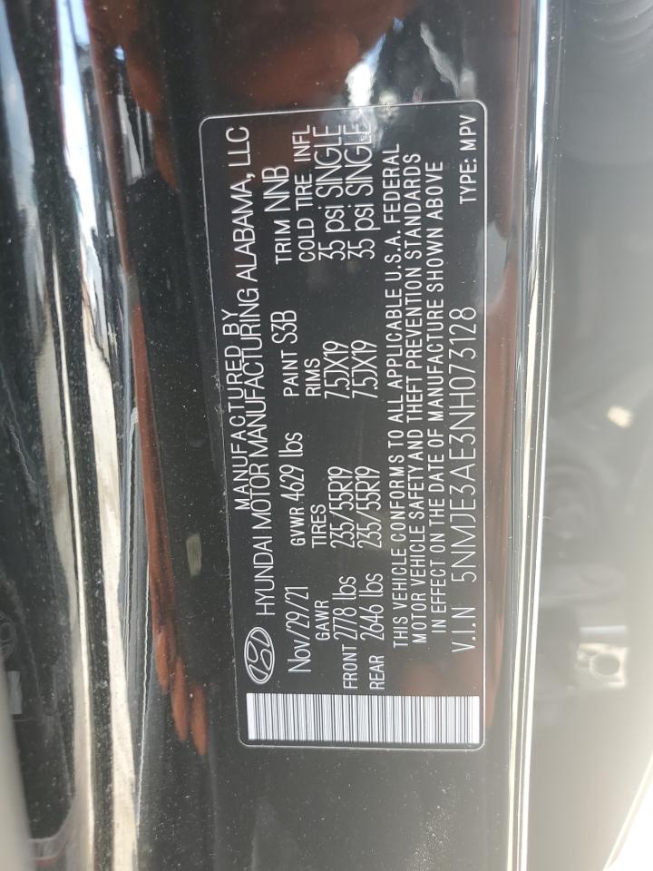 5NMJE3AE3NH073128 2022 Hyundai Tucson Limited