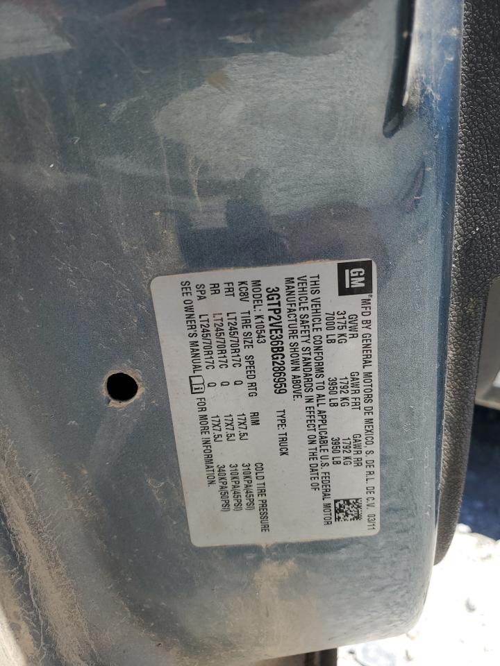 3GTP2VE36BG286959 2011 GMC Sierra K1500 Sle