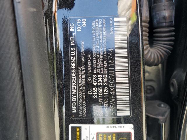 2016 Mercedes-Benz C 300 4Matic VIN: 55SWF4KB0GU116744 Lot: 59102254