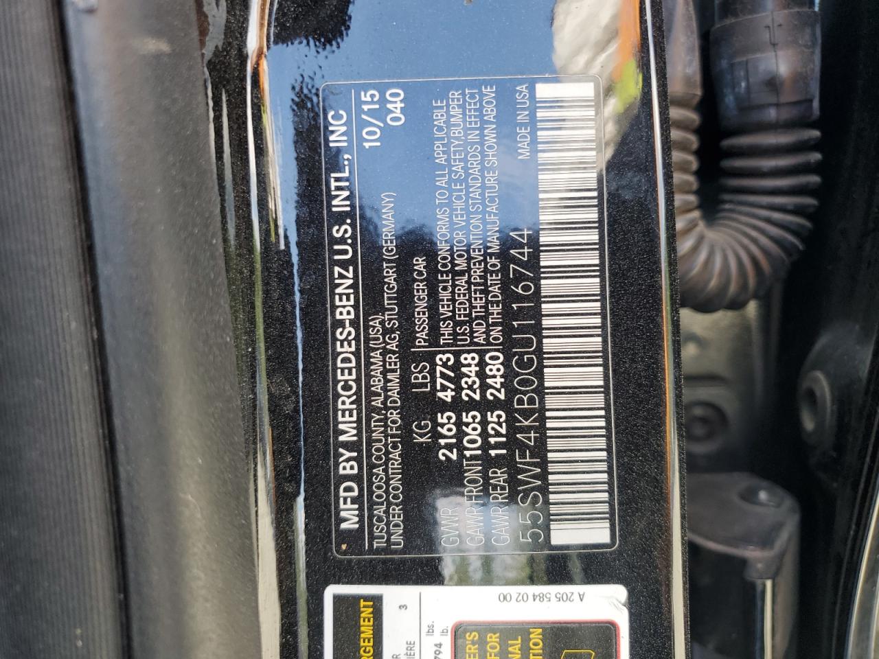 55SWF4KB0GU116744 2016 Mercedes-Benz C 300 4Matic