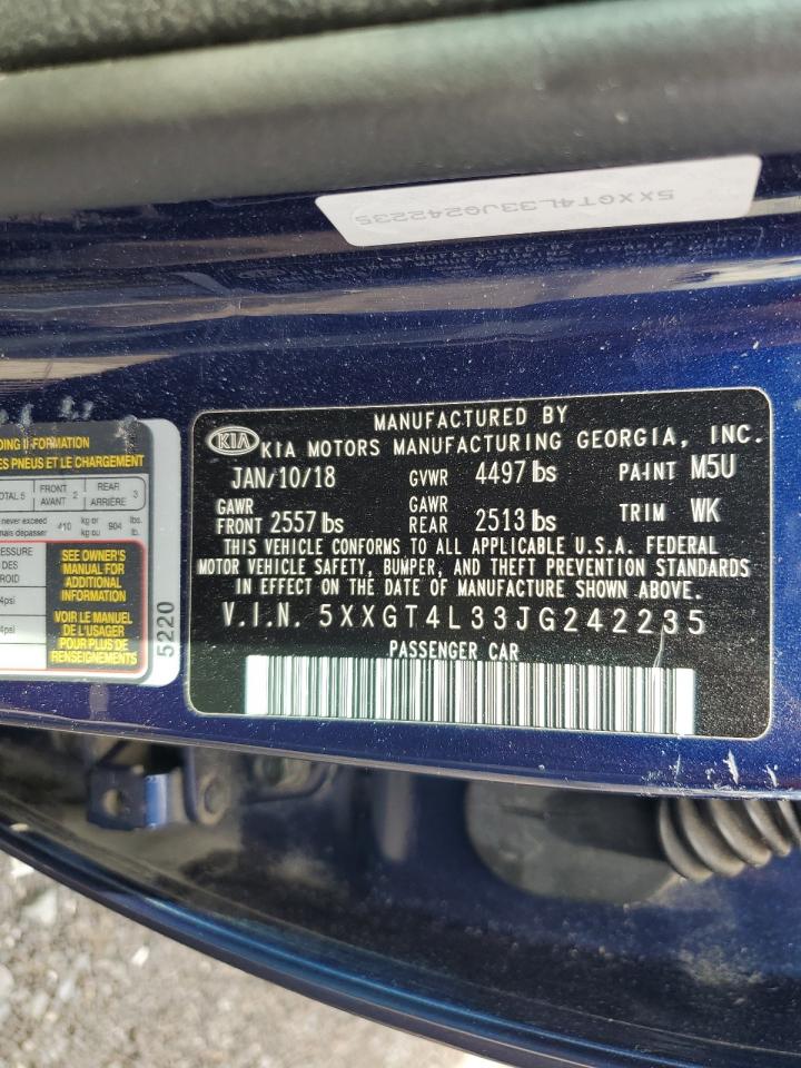 5XXGT4L33JG242235 2018 Kia Optima Lx