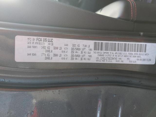 2016 Dodge Durango R/T VIN: 1C4SDJCT9GC394745 Lot: 58209674