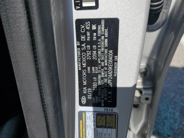 2019 Kia Forte Fe VIN: 3KPF24AD9KE084004 Lot: 58752714