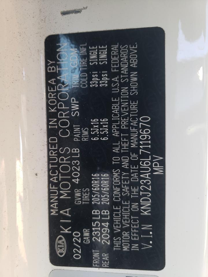 KNDJ23AU6L7119670 2020 Kia Soul Lx