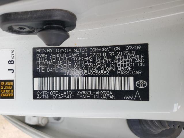 2010 Toyota Prius VIN: JTDKN3DU5A0056882 Lot: 58621314