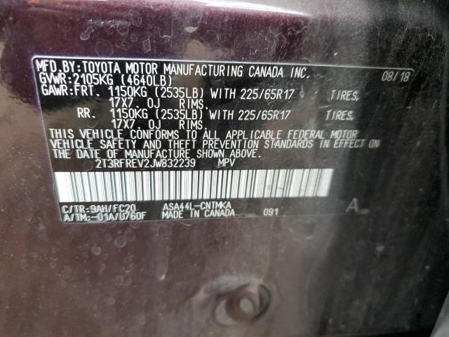 2018 TOYOTA RAV4 ADVEN - 2T3RFREV2JW832239