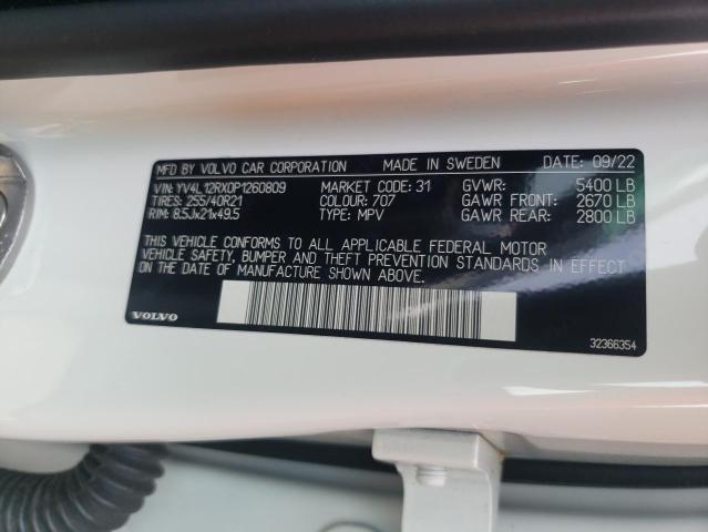 2023 VOLVO XC60 ULTIM YV4L12RX0P1260809