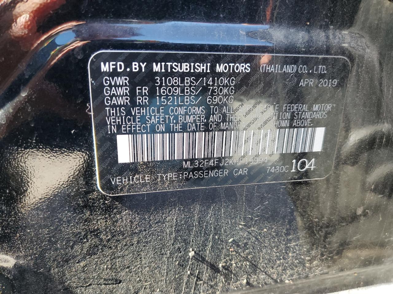 ML32F4FJ2KHF15994 2019 Mitsubishi Mirage G4 Se