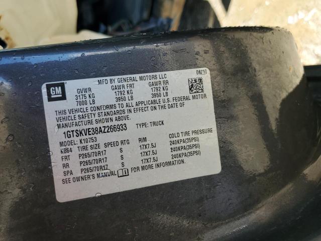 2010 GMC Sierra K1500 Sle VIN: 1GTSKVE38AZ266933 Lot: 60056424