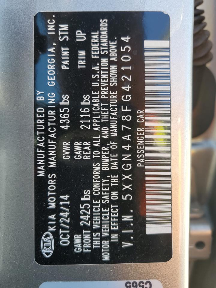 5XXGN4A78FG421054 2015 Kia Optima Ex